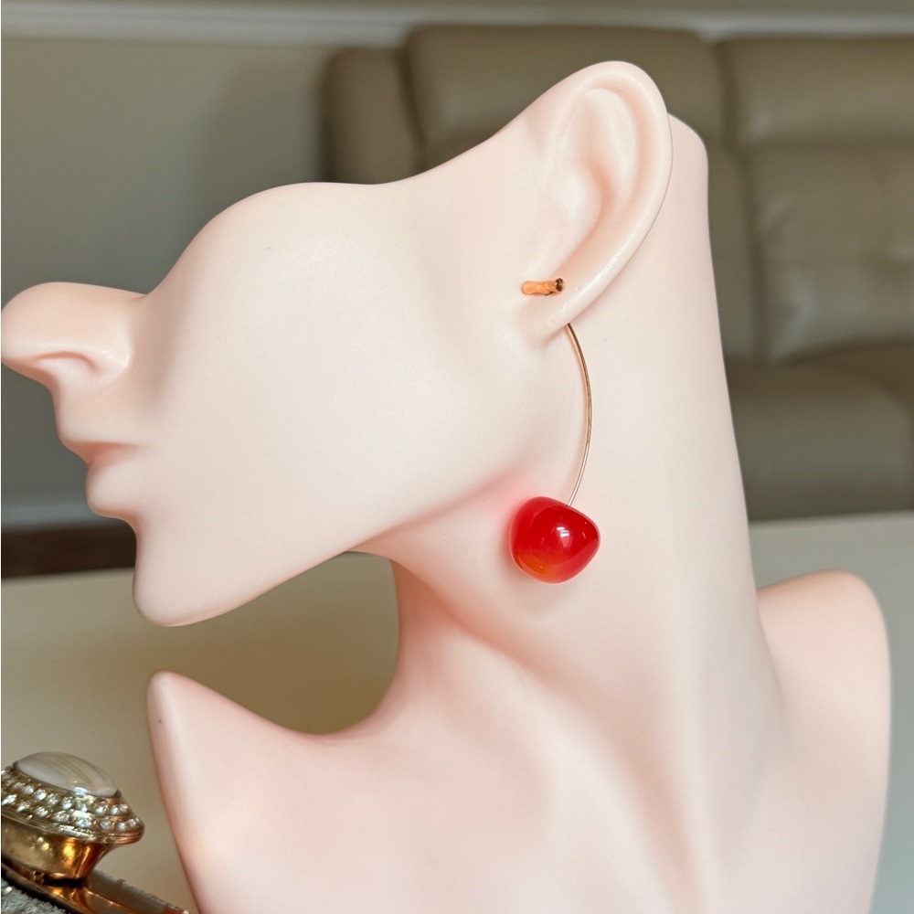 ⚜️ Trendy Cherry Drop Earrings - Picture 3 of 9